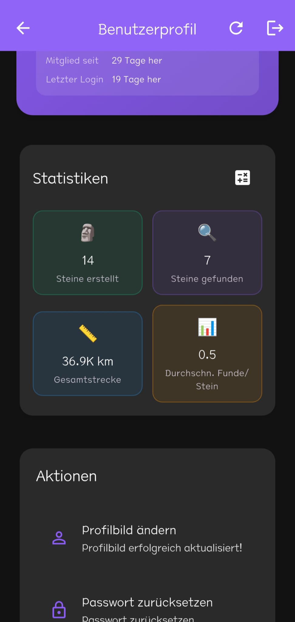 Detailansicht eines Steins